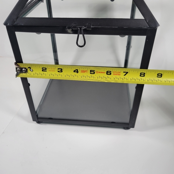 Metal Latern Open Top And Glass 15 in Tall New - Picture 5 of 6